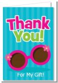 Flip Flops Girl Pool Party - Birthday Party Thank You Cards