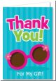 Flip Flops Girl Pool Party - Birthday Party Thank You Cards thumbnail