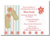 Flip Flops - Birthday Party Petite Invitations