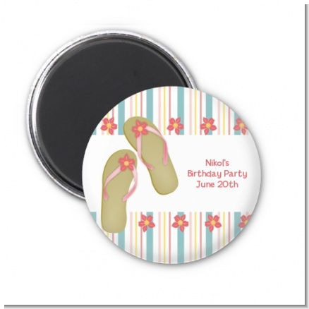 Flip Flops - Personalized Birthday Party Magnet Favors