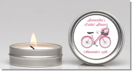 Floral Bicycle - Bridal Shower Candle Favors