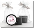 Floral Bicycle - Bridal Shower Black Candle Tin Favors thumbnail