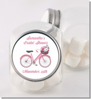 Floral Bicycle - Personalized Bridal Shower Candy Jar