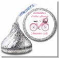 Floral Bicycle - Hershey Kiss Bridal Shower Sticker Labels thumbnail