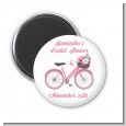 Floral Bicycle - Personalized Bridal Shower Magnet Favors thumbnail