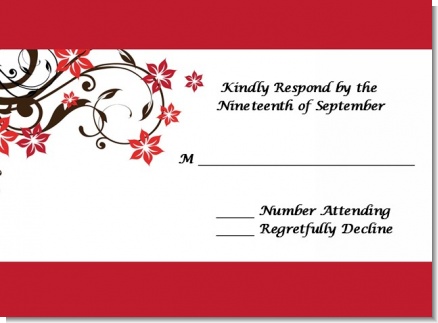 Floral Blossom - Bridal Shower Response Cards