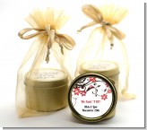 Floral Blossom - Bridal Shower Gold Tin Candle Favors