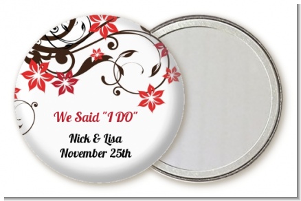 Floral Blossom - Personalized Bridal Shower Pocket Mirror Favors