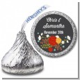 Floral Motif - Hershey Kiss Bridal Shower Sticker Labels thumbnail