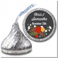 Floral Motif - Hershey Kiss Bridal Shower Sticker Labels