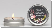 Floral Motif Pink - Bridal Shower Candle Favors