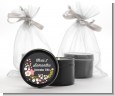 Floral Motif Pink - Bridal Shower Black Candle Tin Favors thumbnail