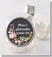 Floral Motif Pink - Personalized Bridal Shower Candy Jar thumbnail
