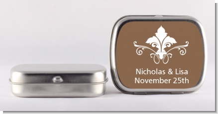 Fluer De Lis - Personalized Bridal Shower Mint Tins