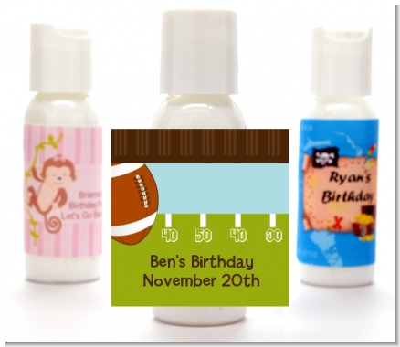 Football - Personalized Birthday Party Lotion Favors
