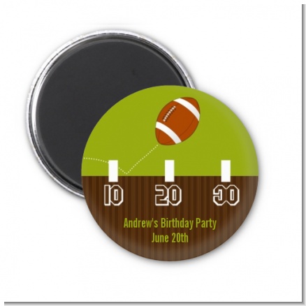 Football - Personalized Birthday Party Magnet Favors