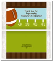 Football - Personalized Popcorn Wrapper Birthday Party Favors