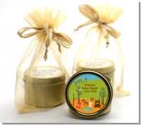 Forest Animals - Baby Shower Gold Tin Candle Favors
