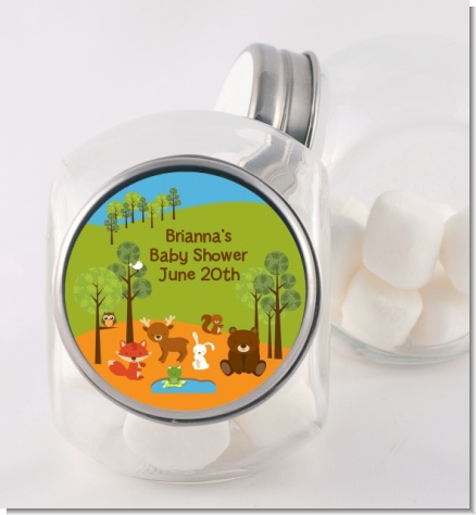 Forest Animals - Personalized Baby Shower Candy Jar