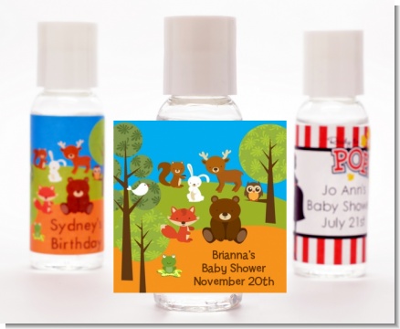 Forest Animals - Personalized Baby Shower Hand Sanitizers Favors