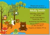 Forest Animals - Baby Shower Invitations