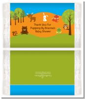 Forest Animals - Personalized Popcorn Wrapper Baby Shower Favors