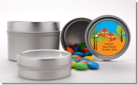 Forest Animals Twin Foxes - Custom Baby Shower Favor Tins