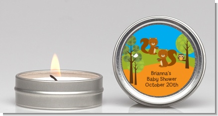 Forest Animals Twin Squirels - Baby Shower Candle Favors