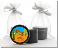 Forest Animals Twin Squirels - Baby Shower Black Candle Tin Favors