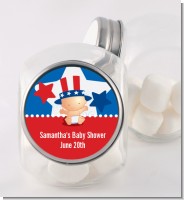 Fourth Of July Little Firecracker - Personalized Baby Shower Candy Jar