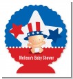Fourth Of July Little Firecracker - Personalized Baby Shower Centerpiece Stand thumbnail