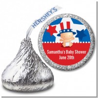 Fourth Of July Little Firecracker - Hershey Kiss Baby Shower Sticker Labels