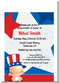 Fourth Of July Little Firecracker - Baby Shower Petite Invitations