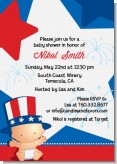 Fourth Of July Little Firecracker - Baby Shower Invitations