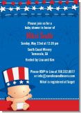 Fourth Of July Stars & Stripes - Baby Shower Invitations