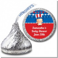 Fourth Of July Stars & Stripes - Hershey Kiss Baby Shower Sticker Labels