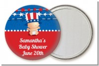 Fourth Of July Stars & Stripes - Personalized Baby Shower Pocket Mirror Favors