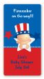 Fourth Of July Little Firecracker - Custom Rectangle Baby Shower Sticker/Labels thumbnail