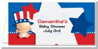 Fourth Of July Little Firecracker - Personalized Baby Shower Place Cards