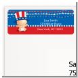 Fourth Of July Stars & Stripes - Baby Shower Return Address Labels thumbnail