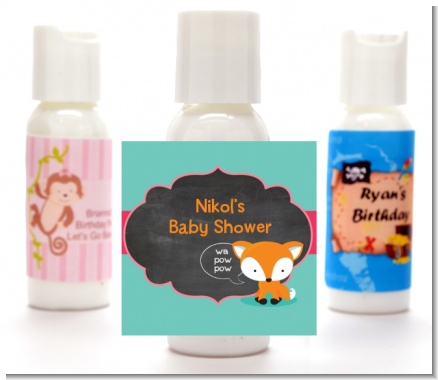 Fox and Friends - Personalized Baby Shower Lotion Favors