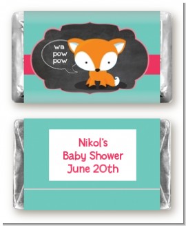 Fox and Friends - Personalized Baby Shower Mini Candy Bar Wrappers