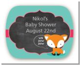 Fox and Friends - Personalized Baby Shower Rounded Corner Stickers