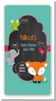 Fox and Friends - Custom Rectangle Baby Shower Sticker/Labels