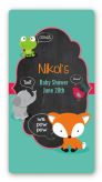 Fox and Friends - Custom Rectangle Baby Shower Sticker/Labels