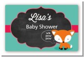 Fox and Friends - Baby Shower Landscape Sticker/Labels