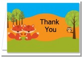 Forest Animals Twin Foxes - Baby Shower Thank You Cards