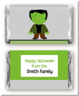 Frankenstein - Personalized Halloween Mini Candy Bar Wrappers