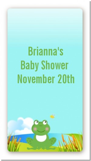 Froggy - Custom Rectangle Baby Shower Sticker/Labels