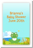 Froggy - Custom Large Rectangle Baby Shower Sticker/Labels
